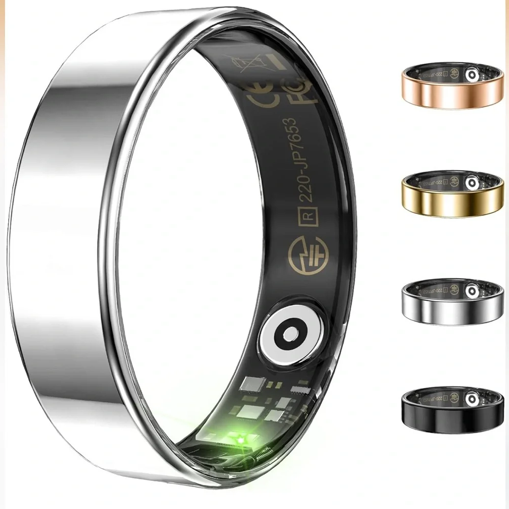 Smart Ring 3-Pack in Black, Silver & Gold